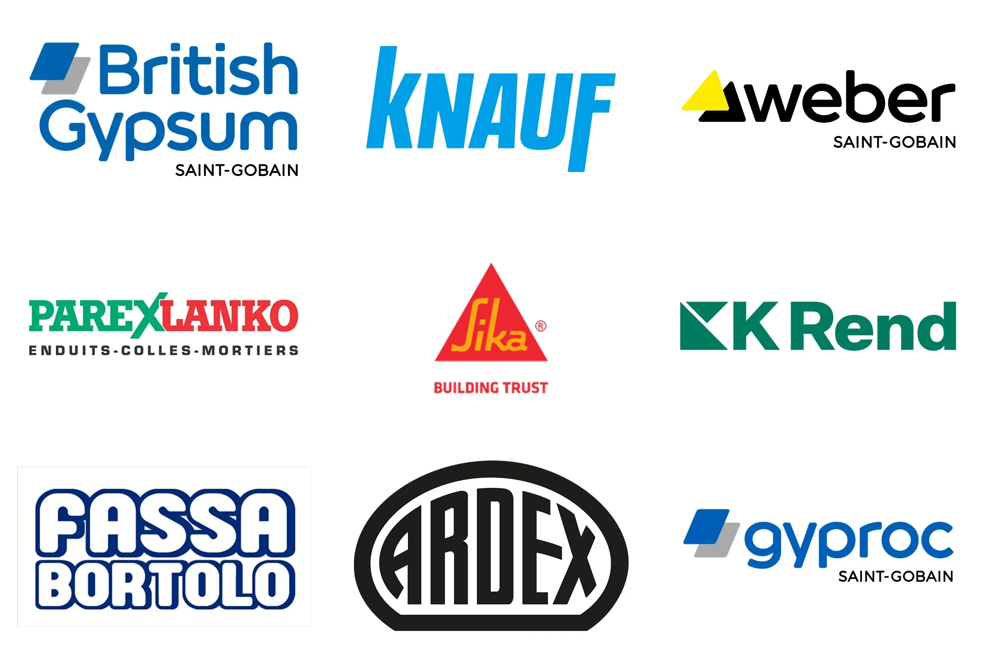 Premium plastering materials and brands