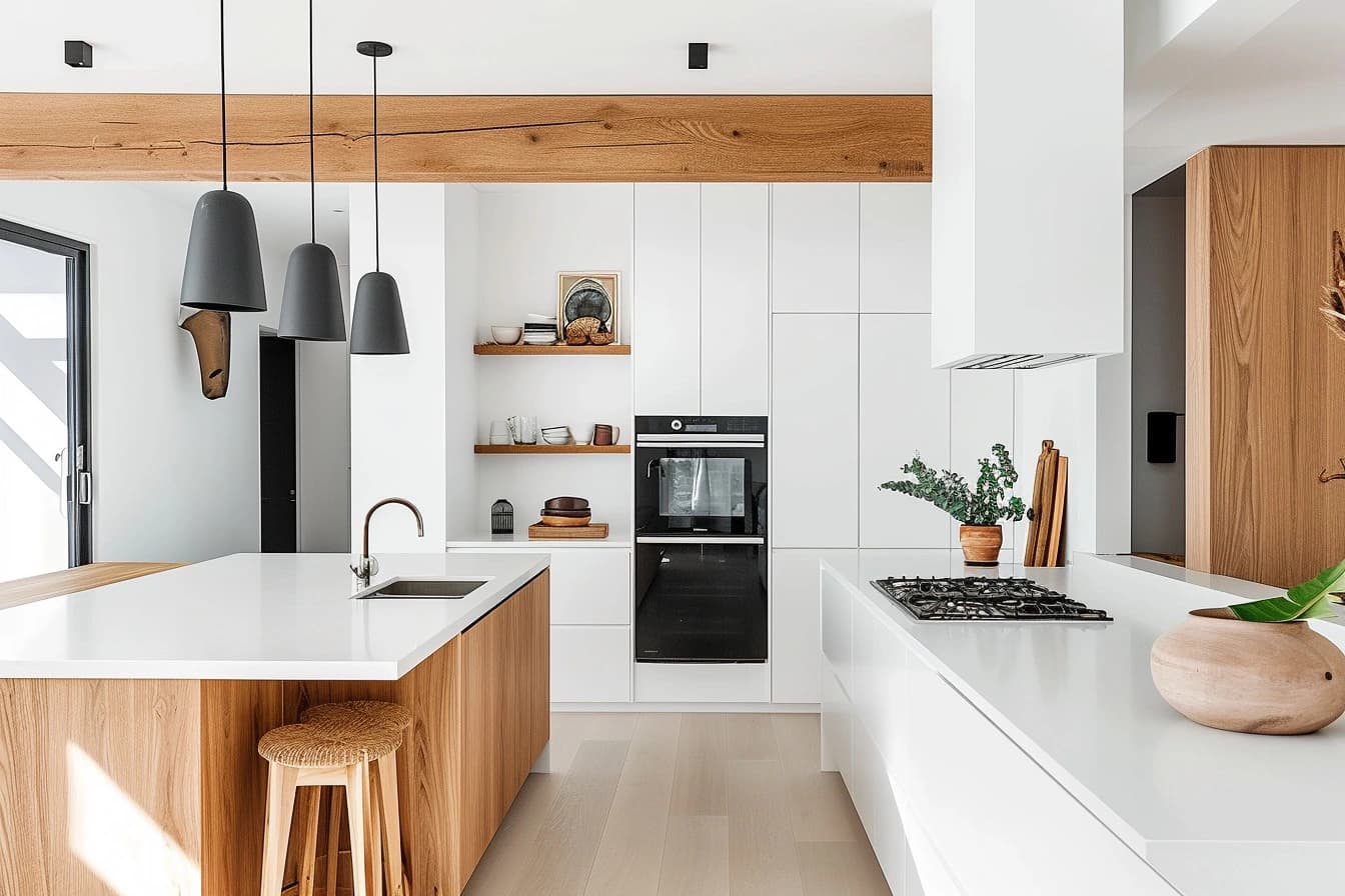 High quality, modern kitchen installation.